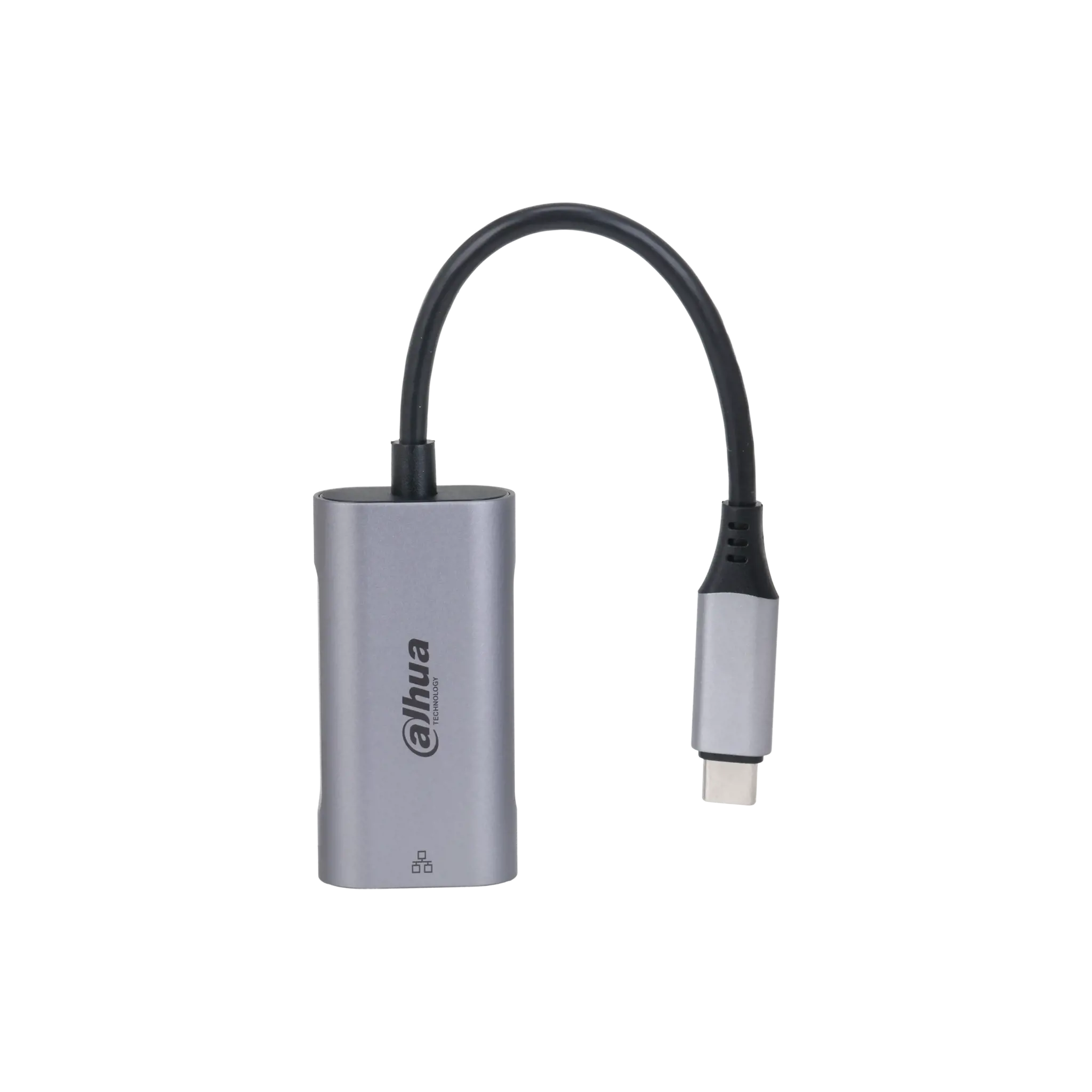 "Dahua Technology" USB 3.0 Type-C to RJ45 adapteris, laidinis, USB Type-C, Ethernet, 1000 Mbps, pilkas