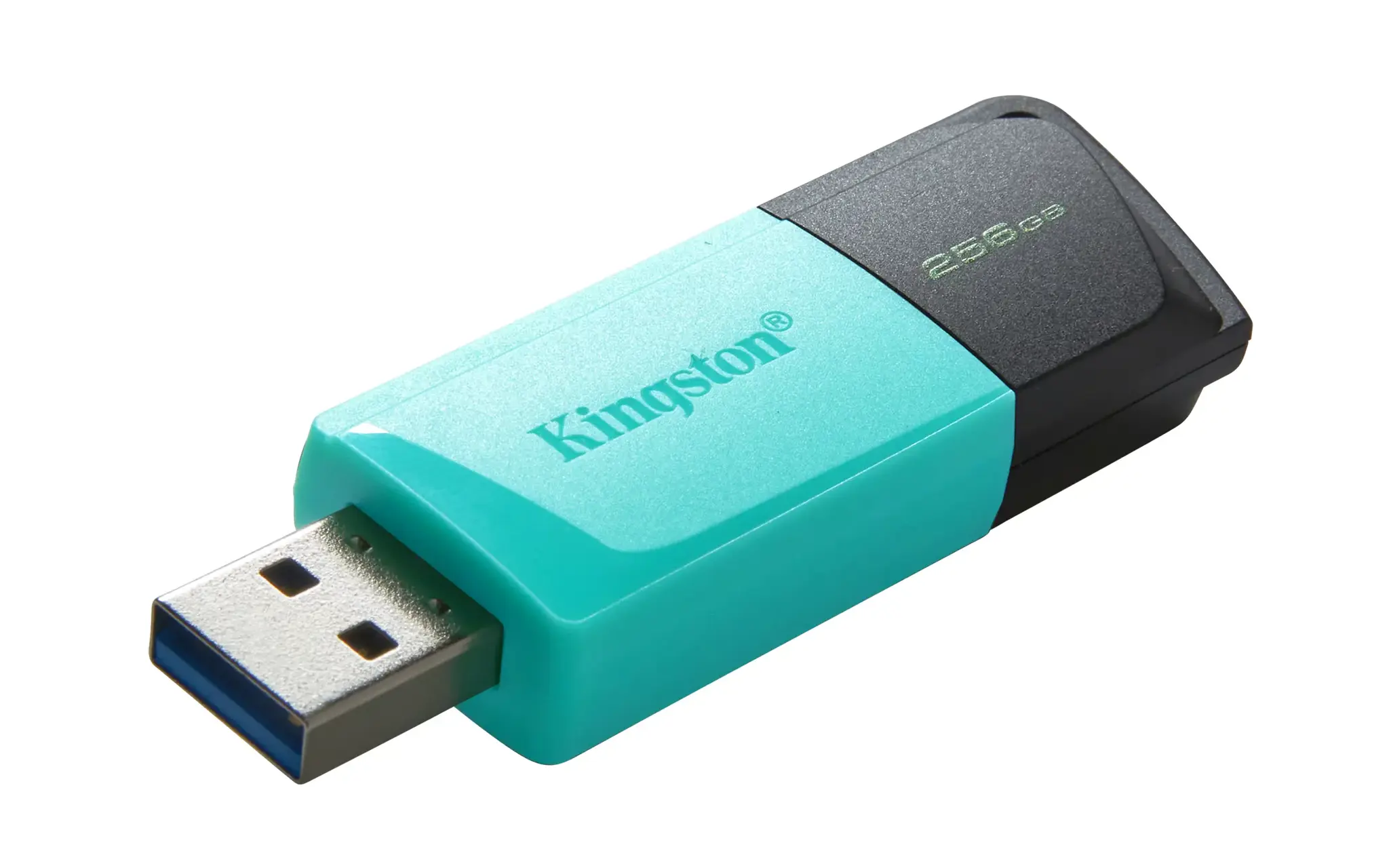 "Kingston" 256GB "DataTraveler Exodia M" USB slankmačio dangtelis USB 3.2 Gen2, turkio spalvos