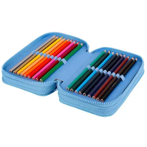 Forminis trijų skyrių penalas su priedais CoolPack Jumper 3 DAISY SUN