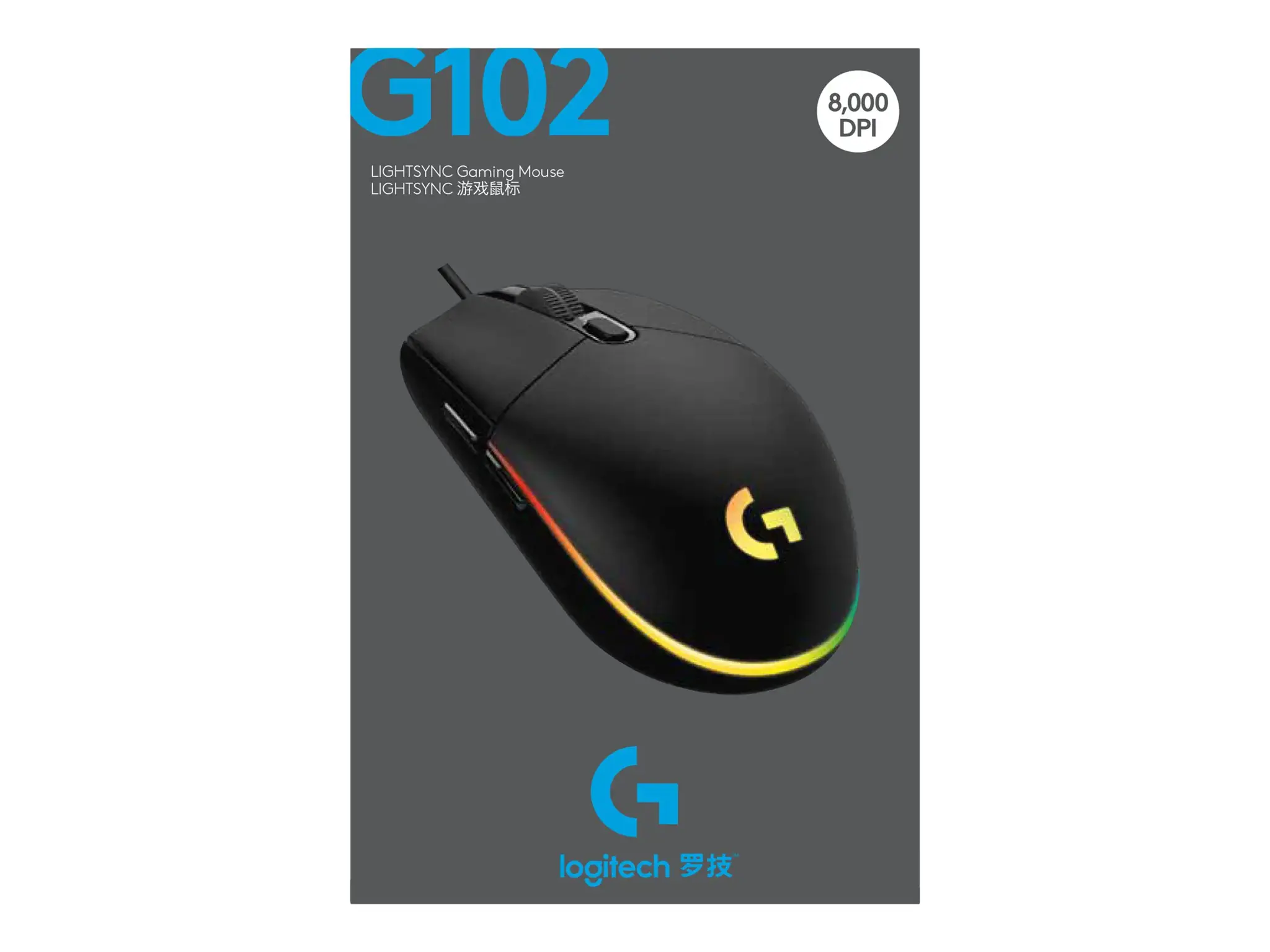 LOGITECH G102 LIGHTSYNC - JUODA - EER