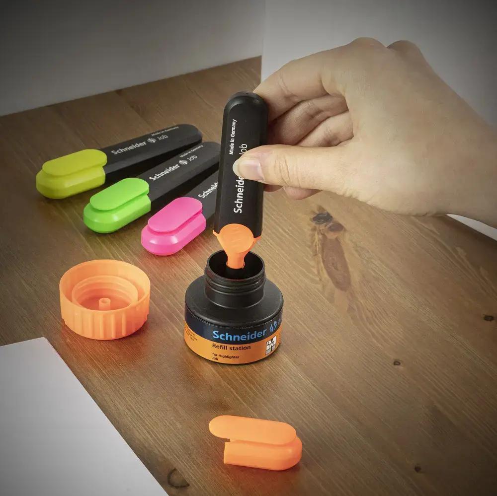 Teksto žymeklis SCHNEIDER JOB, 1-5 mm, oranžinė sp.