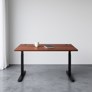 Reguliuojamo aukščio stalas Up Up Thor Juodas, Stalviršis M Tamsaus riešuto spalvos