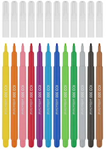 Flomasteriai ICO, antibakteriniai, 12 spalvų