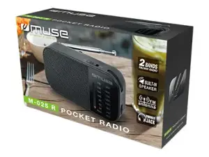 Nešiojamas radijas MUSE  FM, AM, juodas / M-025 R / 4500131