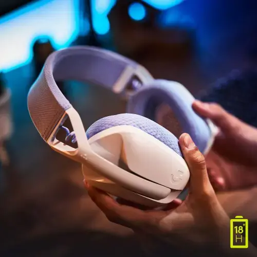 LOGITECH G435 LIGHTSPEED belaidės žaidimų ausinės - BALTOS spalvos