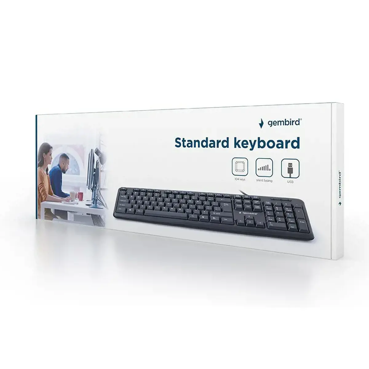GEMBIRD KB-U-103-RU Klaviatūra Gembird KB-U-103, USB 1,4 m, standartinio dydžio, RU išdėstymo