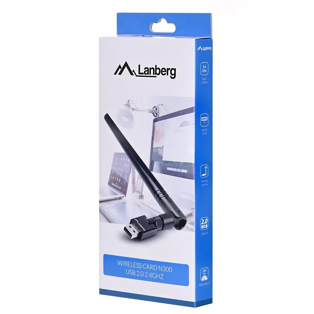 LANBERG NC-0300-WIE Lanbergo adapteris Mini USB WiFi 300MBPS