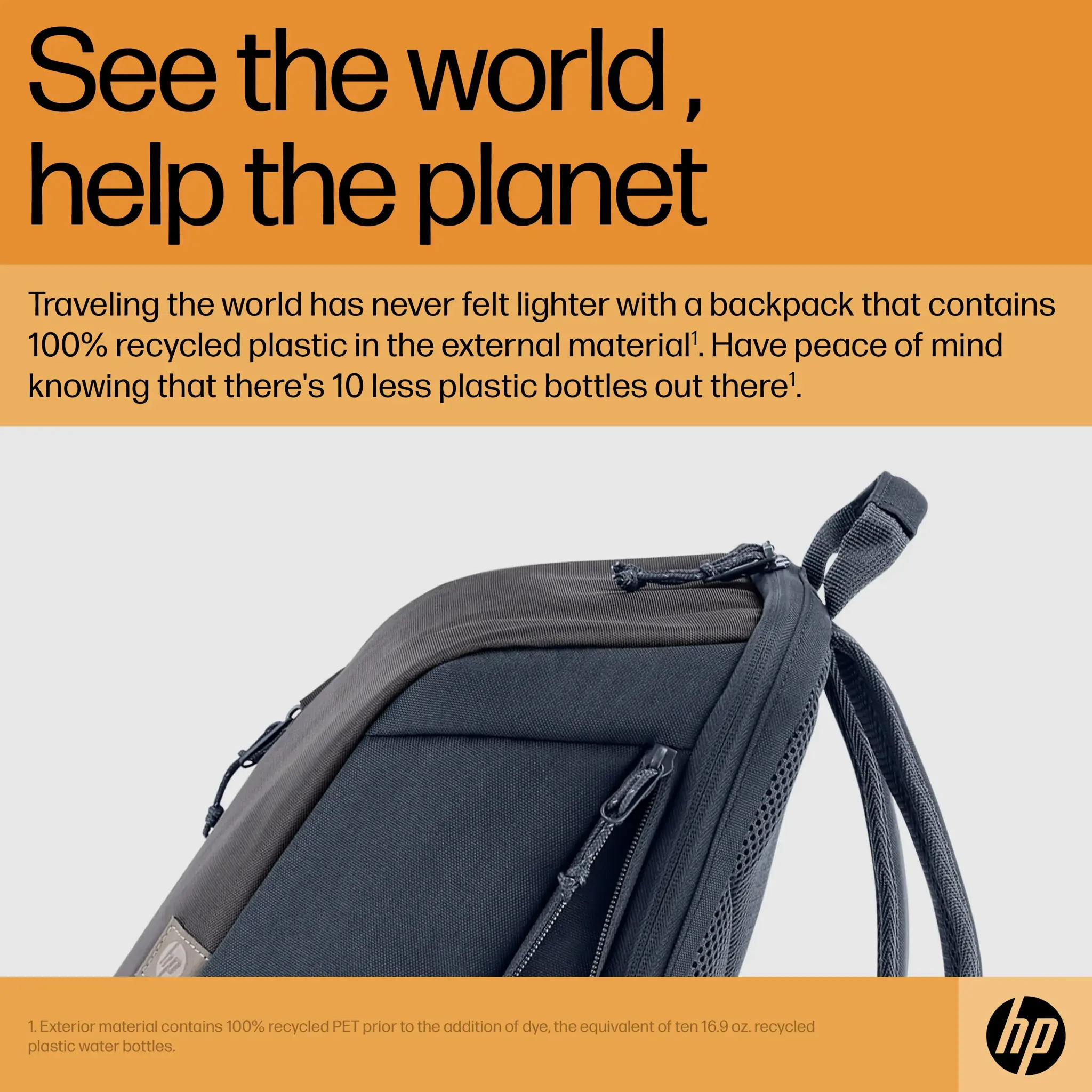HP Travel 18 Liter 15.6 Iron Grey Laptop Backpack, 39.6 cm (15.6"), Polyester