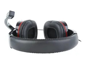 GEMBIRD GHS-402 Gembird žaidimų ausinės su garsumo reguliatoriumi, blizgios juodos spalvos