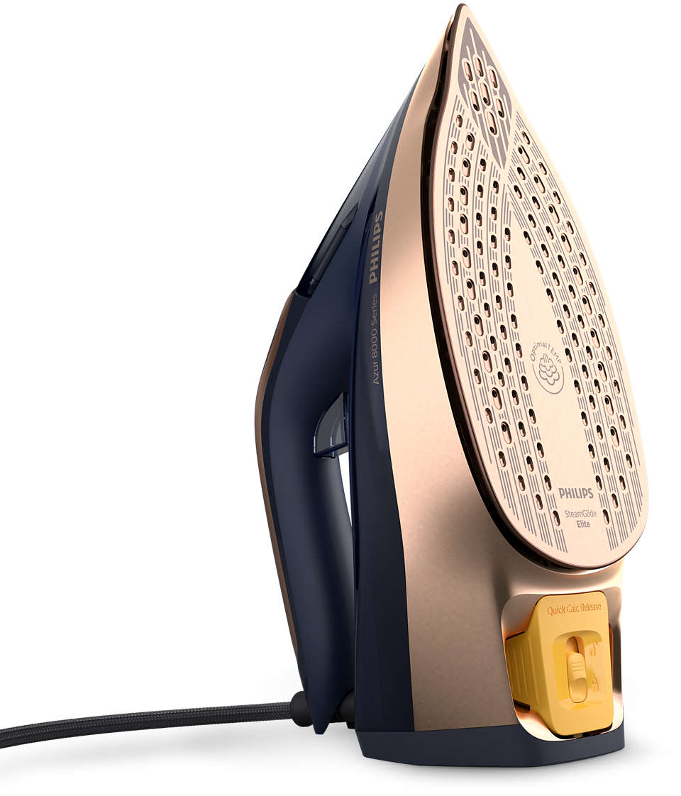 "Philips" DST8050/20, garų lygintuvas, "SteamGlide Elite" padas, 3 m, 260 g/min, mėlynas, auksinis, 85 g/min