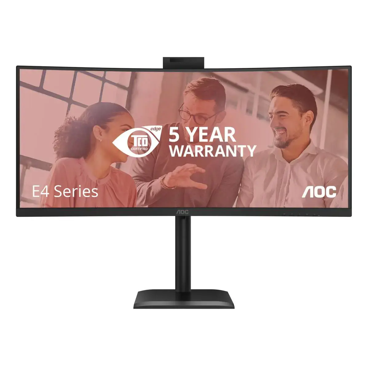 AOC CU34E4CW | 34 " | VA | UWQHD | 120 Hz | 4 ms | 3440 x 1440 pixels | 350 cd/m² | HDMI ports quantity 2 | Black