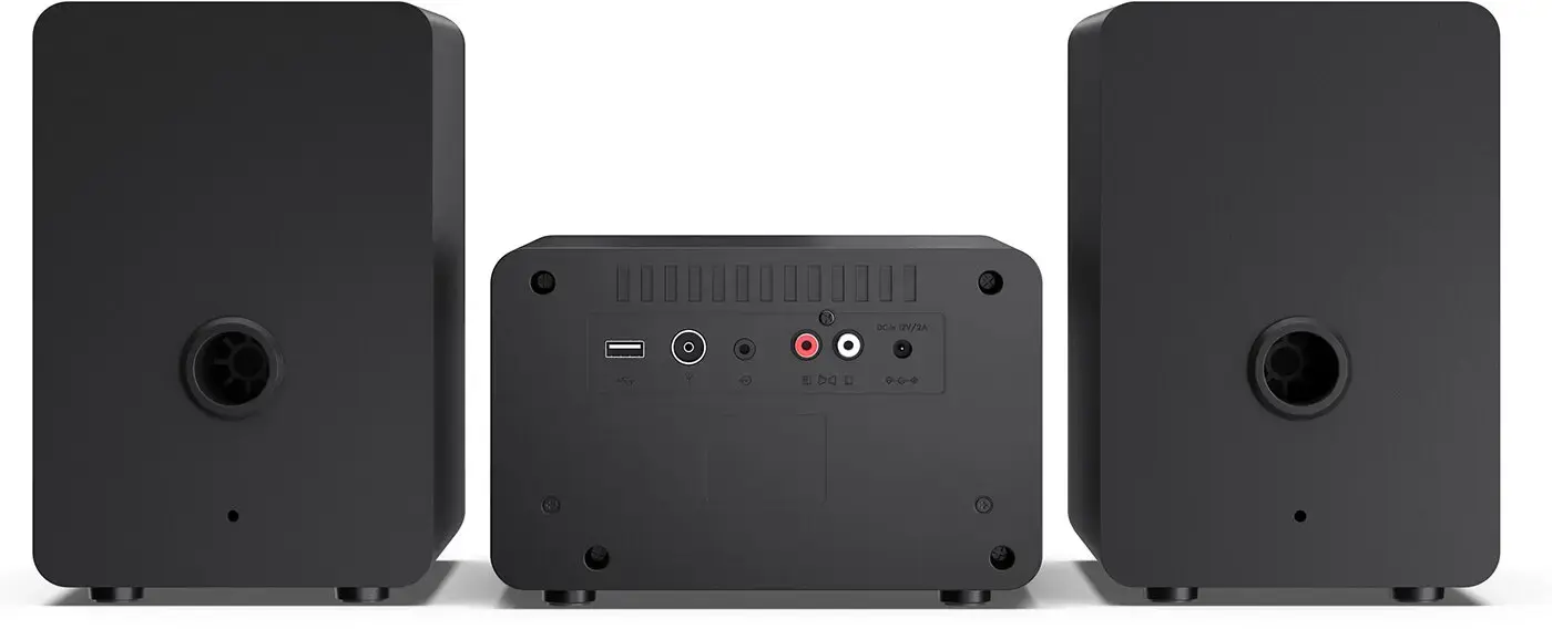 "Sharp TOKYO DAB+ HI-FI" mikrosistema, namų garso mikrosistema, juoda, 40 W, dvipusė, belaidė, DAB, FM
