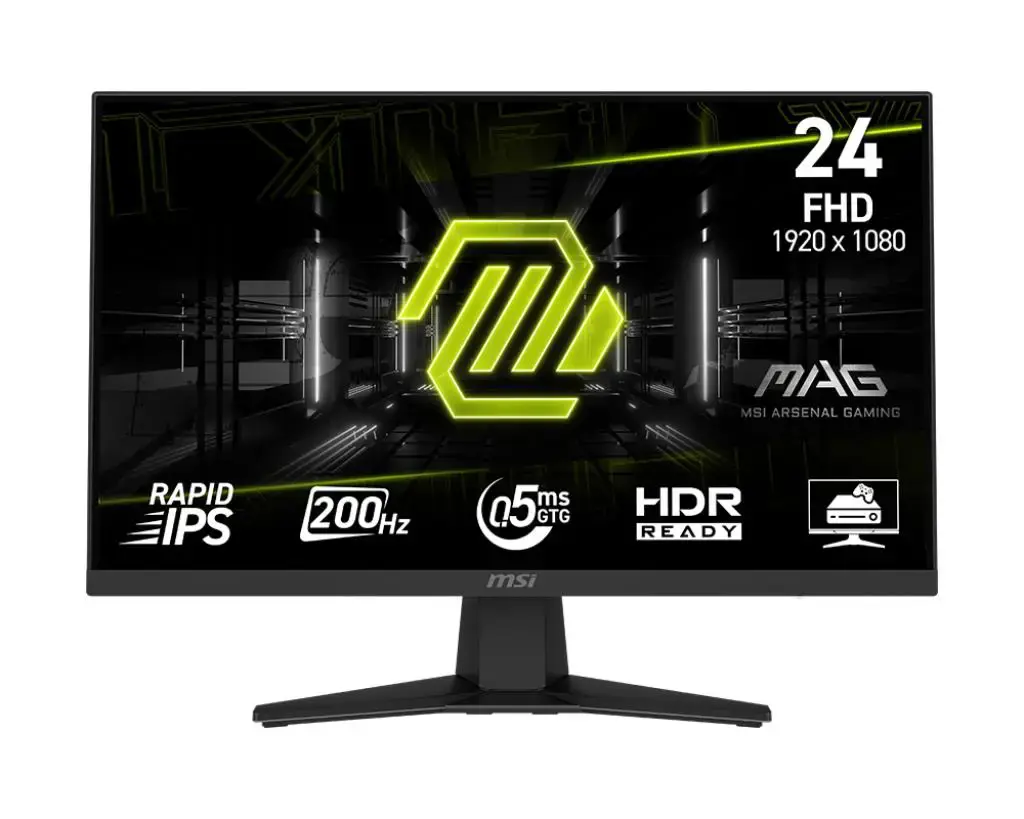 LCD Monitor MSI MAG 244F 23.8" Gaming Matte Panel IPS 1920x1080 16:9 200Hz 0.5 ms Colour Black MAG244F