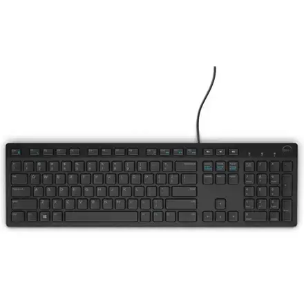DELL KB216, pilno dydžio (100%), laidinis, USB, QWERTY, juodas