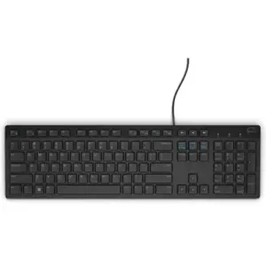 DELL KB216, pilno dydžio (100%), laidinis, USB, QWERTY, juodas