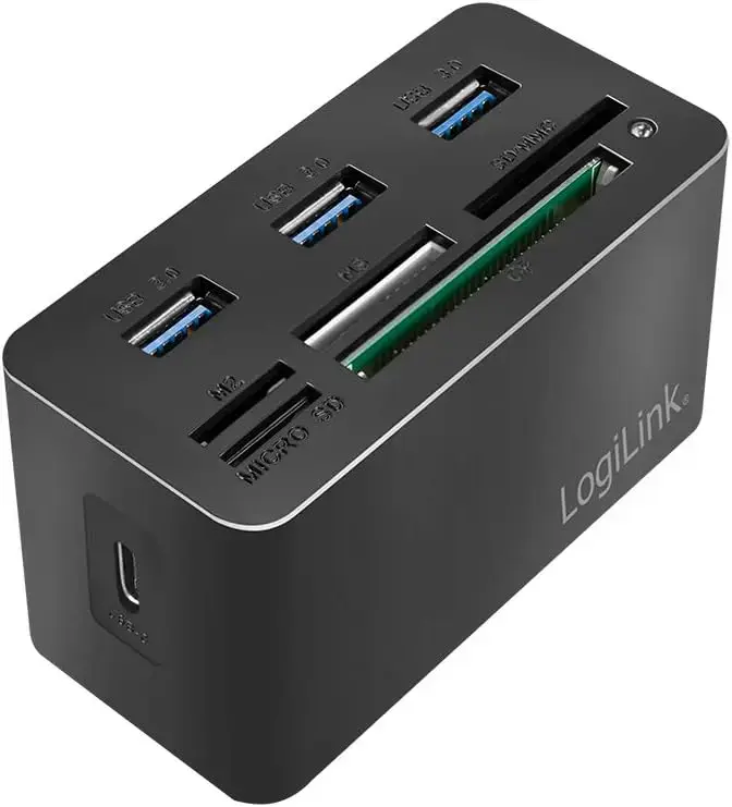USB3.2 Gen 1 doko stotelė, 8 prievadai, mini, juoda