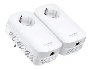 TP-Link AV1300 Gigabit Passthrough Powerline Starter Kit, 1300 Mbps, IEEE 802.3, IEEE 802.3ab, IEEE 802.3u, Gigabit Ethernet, 10,100,1000 Mbps, 10BASE-T, 100BASE-TX, 1000BASE-T, HomePlug AV2
