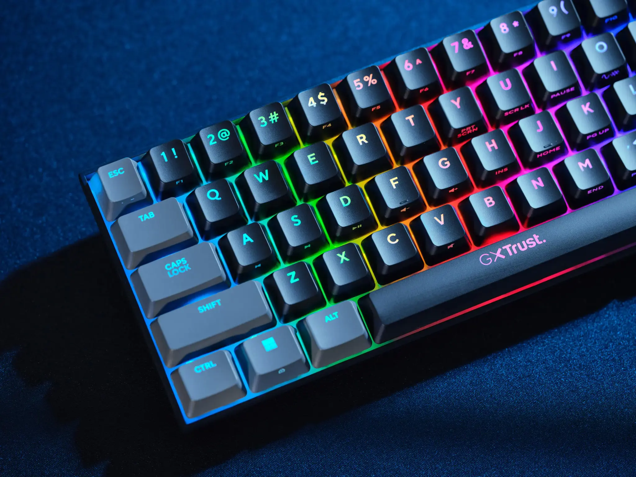 Trust GXT 867 Acira, 60%, Wired, USB, Mechanical, QWERTY, Black