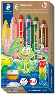 Spalvoti pieštukai STAEDTLER Buddy 3in1, 6 spalvų