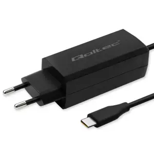 Qoltec 52419 65W GaN Super Fast Charger| 5-20V | 3-3.25A | USB-C 3.1