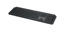"Logitech MX Keys S", pilno dydžio (100 %), RF belaidis + "Bluetooth", žirklinis klavišų jungiklis, QWERTY, šviesos diodas, grafito spalvos