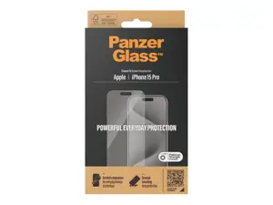 TEMPERED stiklo ekrano apsauga "PanzerGlass" "Apple iPhone 15 Pro" (skaidri)