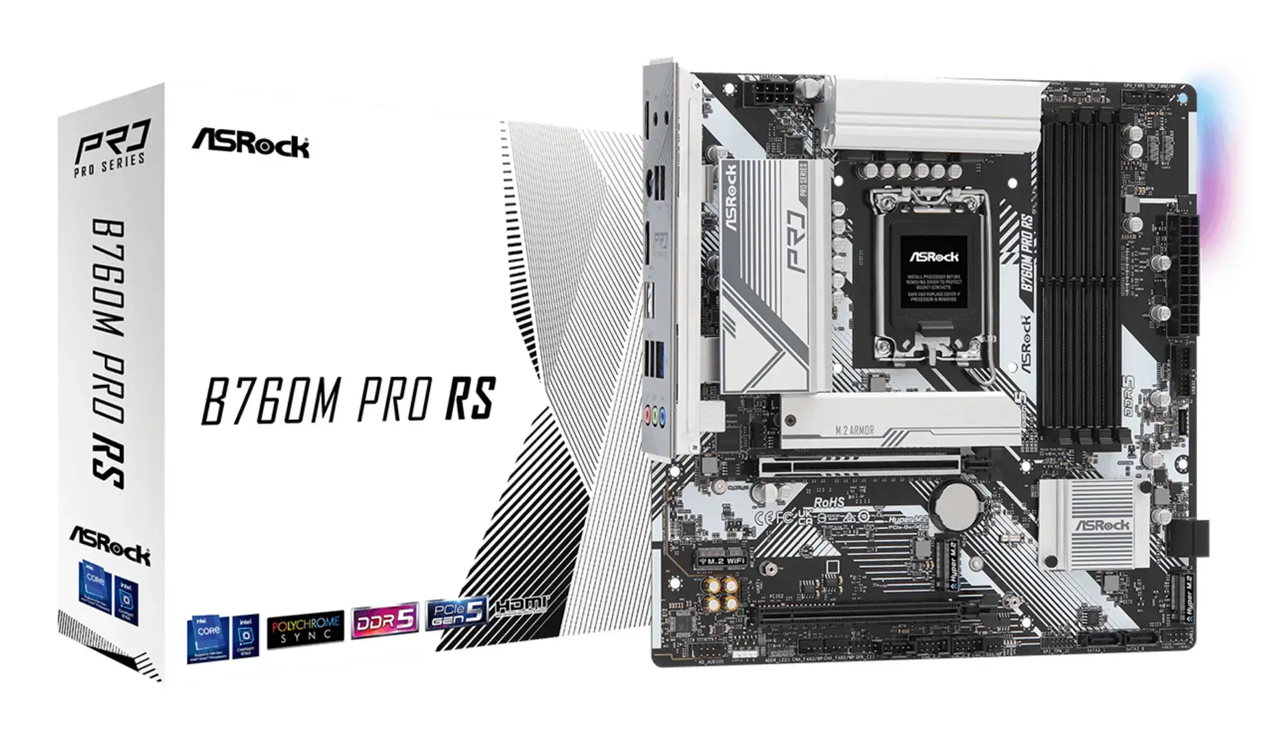 ASROCK B760M PRO RS LGA1700 mATX 4x DDR5 PCIe 5.0 x16 2.5G LAN