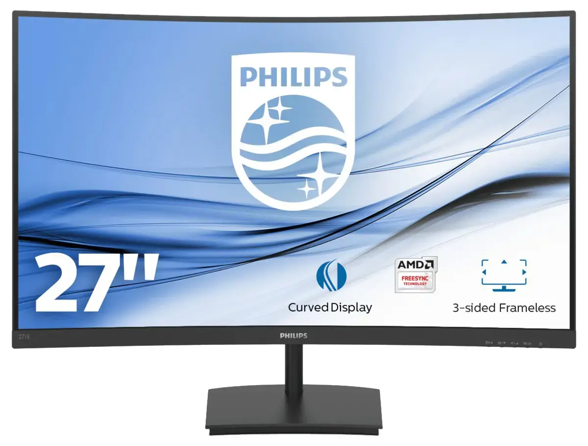 Monitorius Philips E Line 271E1SCA/00, 68.6 cm (27"), 1920 x 1080 pixels, Full HD, LCD, 4 ms, Black
