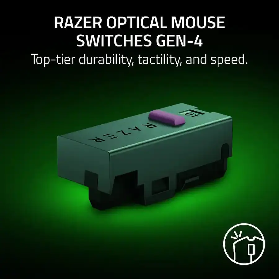 Razer DeathAdder V4 Pro Belaidė žaidimų pelė RF Wireless + USB-A, 45000 DPI, Juoda