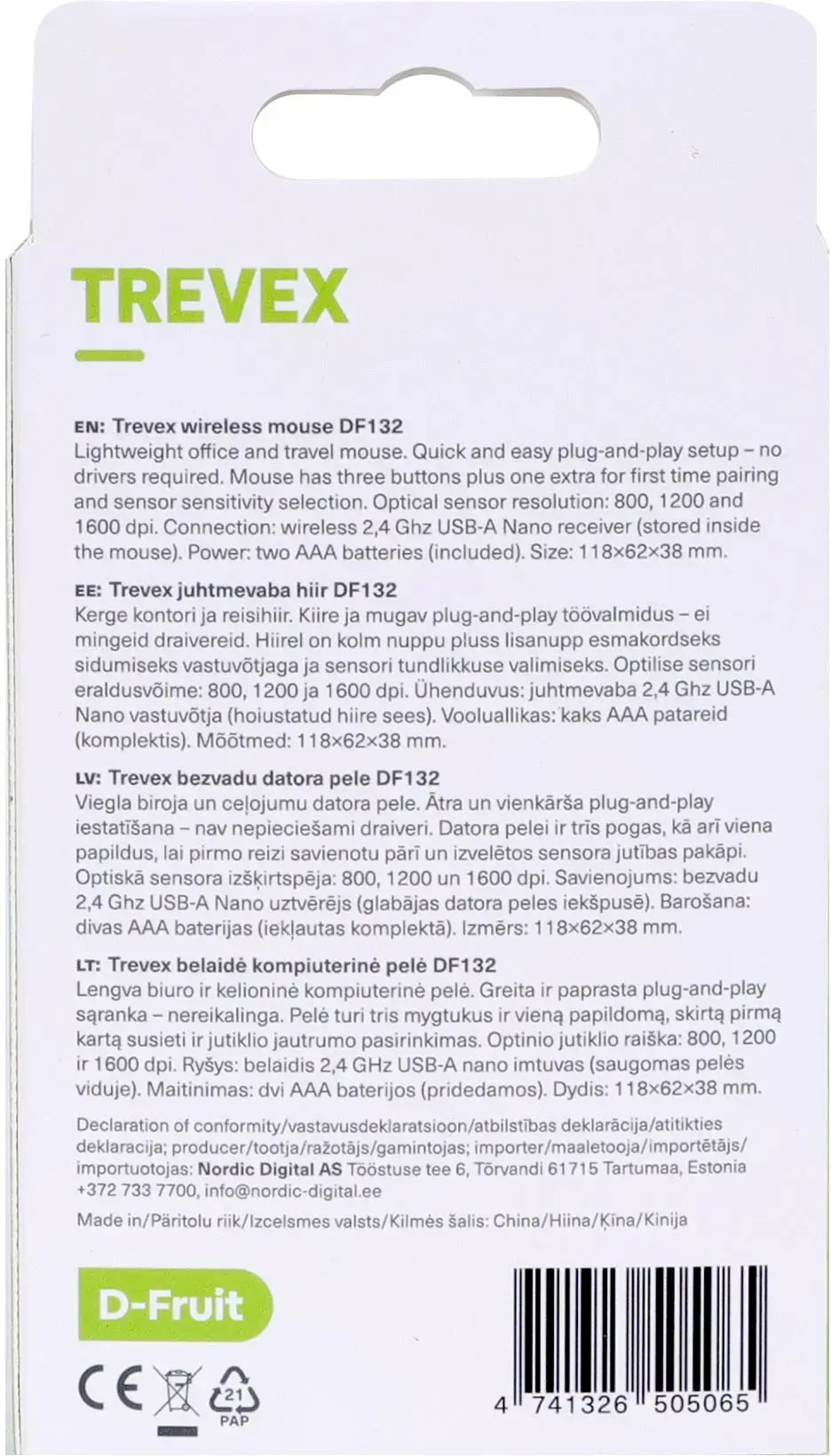 D-Fruit wireless mouse Trevex DF132