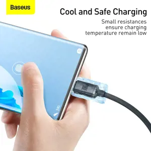 Baseus crystal shine series fast charging data cable USB Type A to USB Type C100W 1,2m black (CAJY000401)