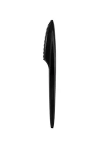 Daugkartinis peilis, juodos spalvos, plastikinis, 18 cm, 100 vnt.