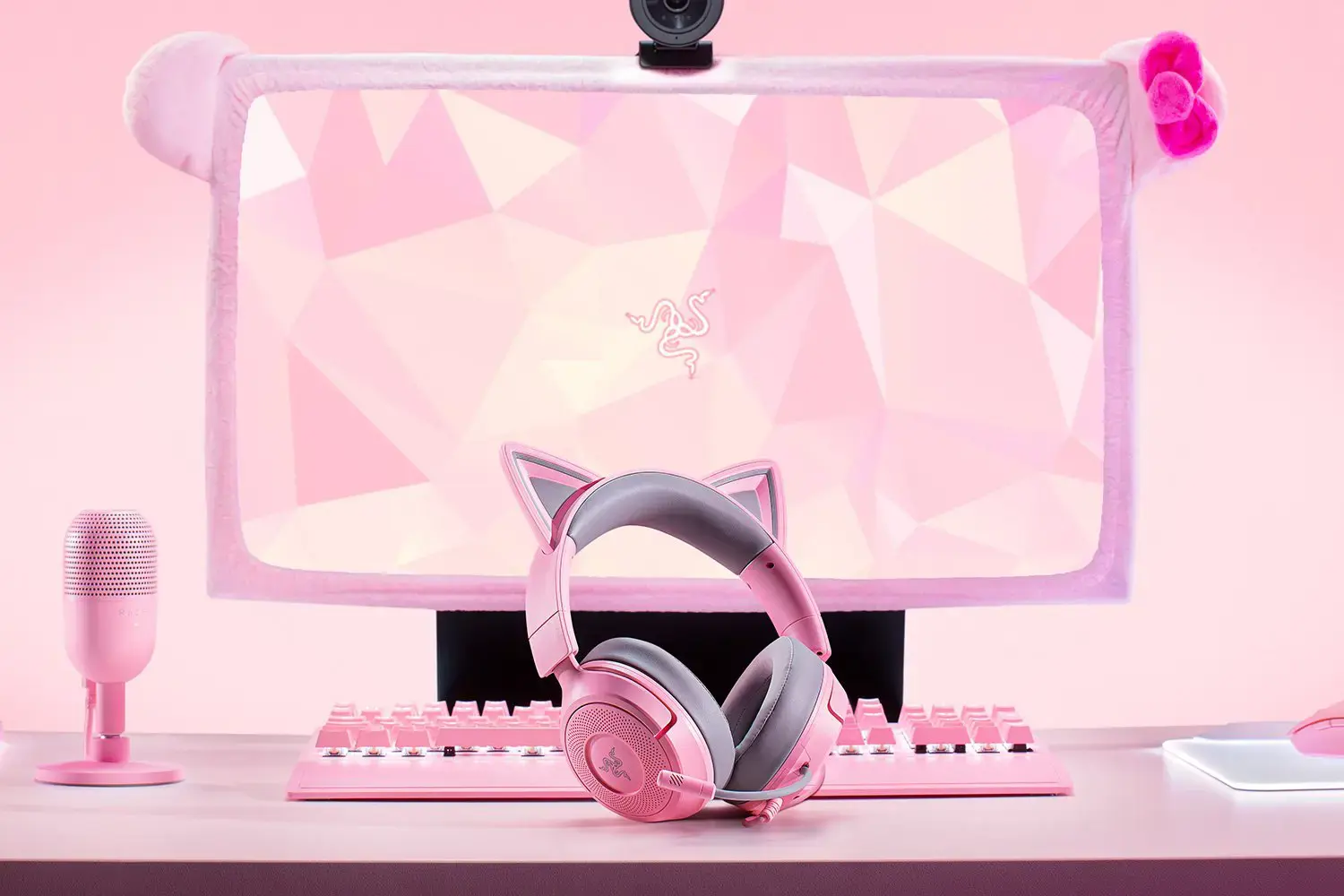 Razer Gaming Headset | Kraken Kitty V3 X | Wired | Over-Ear | Microphone | Quartz