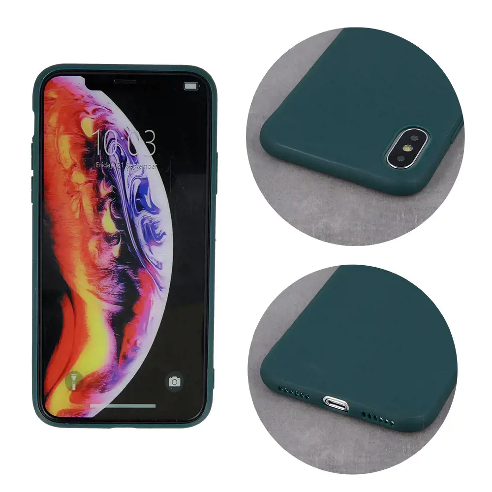 Matinis TPU dėklas skirtas Xiaomi Redmi Note 12 4G forest green