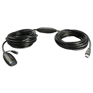 Lindy 15m USB 3.0 Active Extension, 15 m, USB A, USB A, USB 3.2 Gen 1 (3.1 Gen 1), 5 Gbit/s, Black