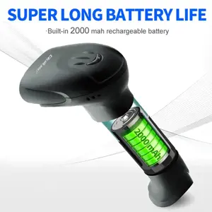 QOLTEC 50868 Brūkšninių kodų skaitytuvas 1D 2D juodas