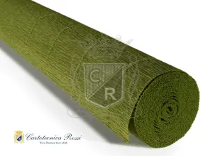 Krepinis popierius 180g.Nr.622 Olive Green with Yellow