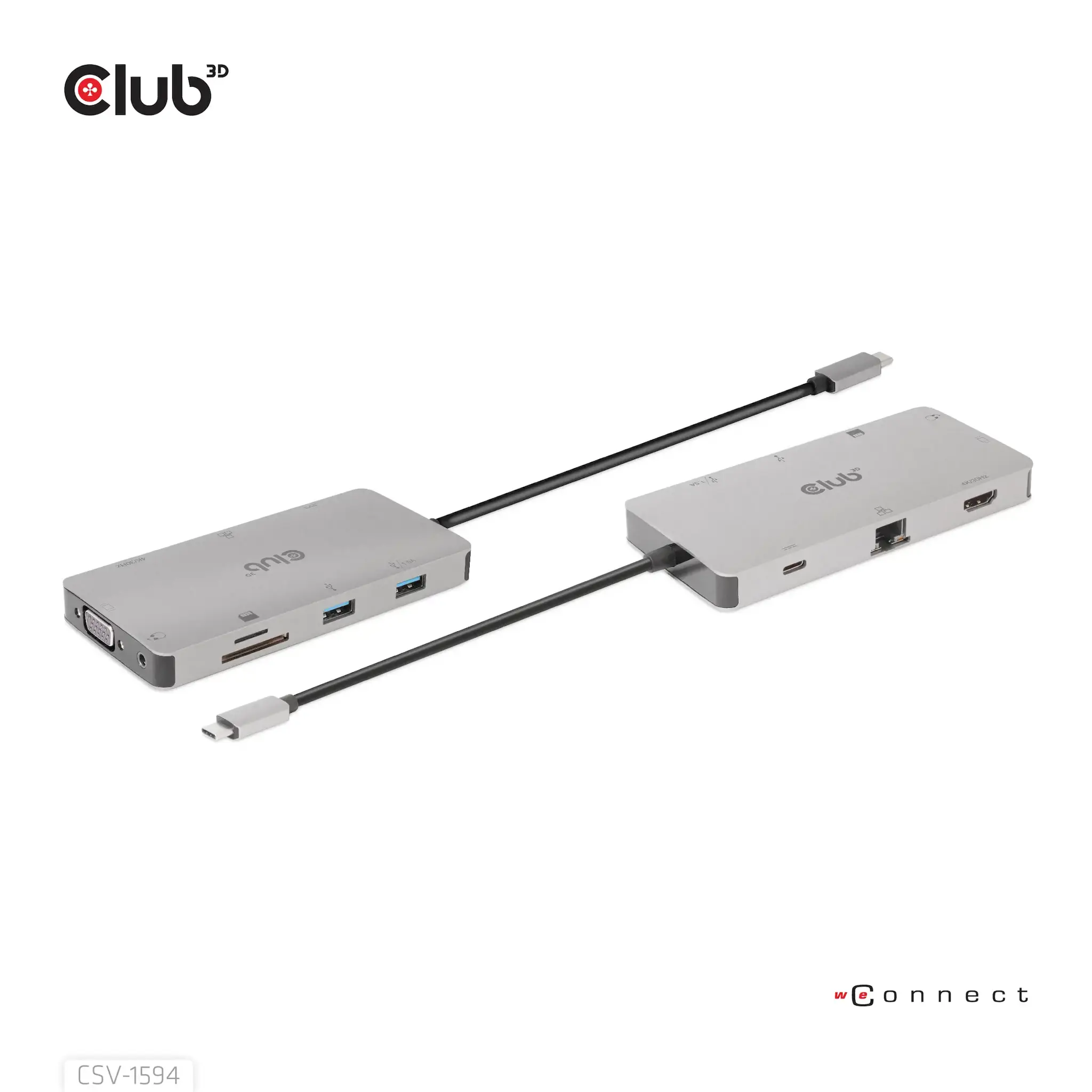 CLUB3D USB Gen1 Type-C 9-in-1 hub with HDMI, VGA, 2x USB Gen1 Type-A, RJ45, SD/Micro SD card slots and USB Gen1 Type-C Female port, USB 3.2 Gen 1 (3.1 Gen 1) Type-C, 3.5mm, HDMI, RJ-45, USB 3.2 Gen 1 (3.1 Gen 1) Type-A, USB 3.2 Gen 1 (3.1 Gen 1) Type-C, VGA, MicroSD (TransFlash), SD, 5000 Mbit/s, 60 Hz, 1920 x 1080 (HD 1080), 3860 x 2160