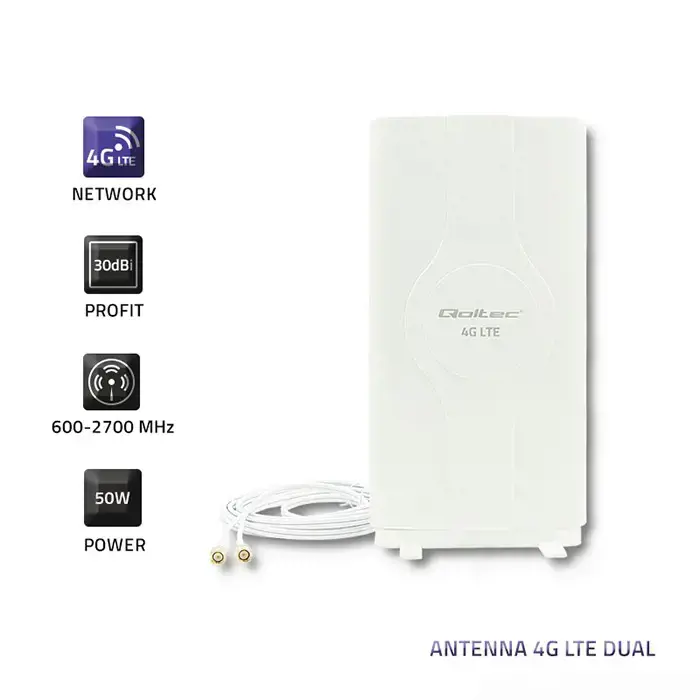QOLTEC 57013 "Qoltec" 4G LTE 30dBi vidinė antena