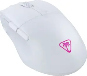 Turtle Beach Pure Air - Ultra-Light Wireless Ergonomic RGB Gaming Mouse, 26K DPI Optical Sensor, 125 hour Battery, Dual Wireless System, TITAN Optical Switches, Bluetooth, RGB Illumination. Semi-translucent White, Right-hand, Optical, RF Wireless + Bluetooth, 26000 DPI, Translucent, White