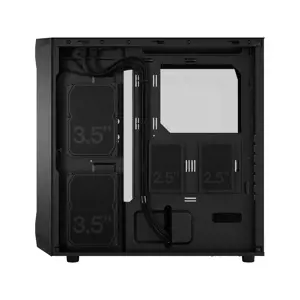 Fractal Design Focus 2 Black TG Clear Tint, Midi Tower, Maitinimo šaltinis pridedamas Ne
