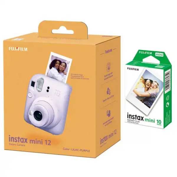 Fujifilm Instax Mini 11 fotoaparatas, alyvinės violetinės spalvos + instax mini blizgus(10pl)