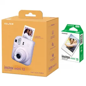 Fujifilm Instax Mini 11 fotoaparatas, alyvinės violetinės spalvos + instax mini blizgus(10pl)