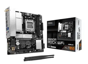 Mainboard ASROCK AMD B850 Socket AM5 micro ATX RAM DDR5-SDRAM 2xSlots Wi-Fi Yes Bluetooth Yes 1xNum…