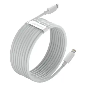 Baseus Simple Wisdom Data Cable Kit USB-C to Lightning PD 20W (2PCS/Set) 1.5m White