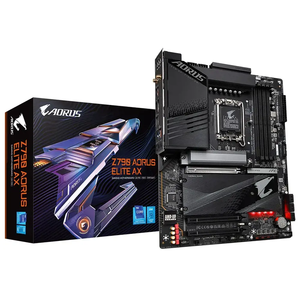 Gigabyte Z790 AORUS ELITE AX, "Intel", LGA 1700, "Intel® Celeron®", "Intel® Core™ i3", "Intel® Core™ i3", "Intel® Core™ i5", "Intel® Core™ i7", "Intel® Core™ i9",..., LGA 1700, DDR5-SDRAM, 128 GB