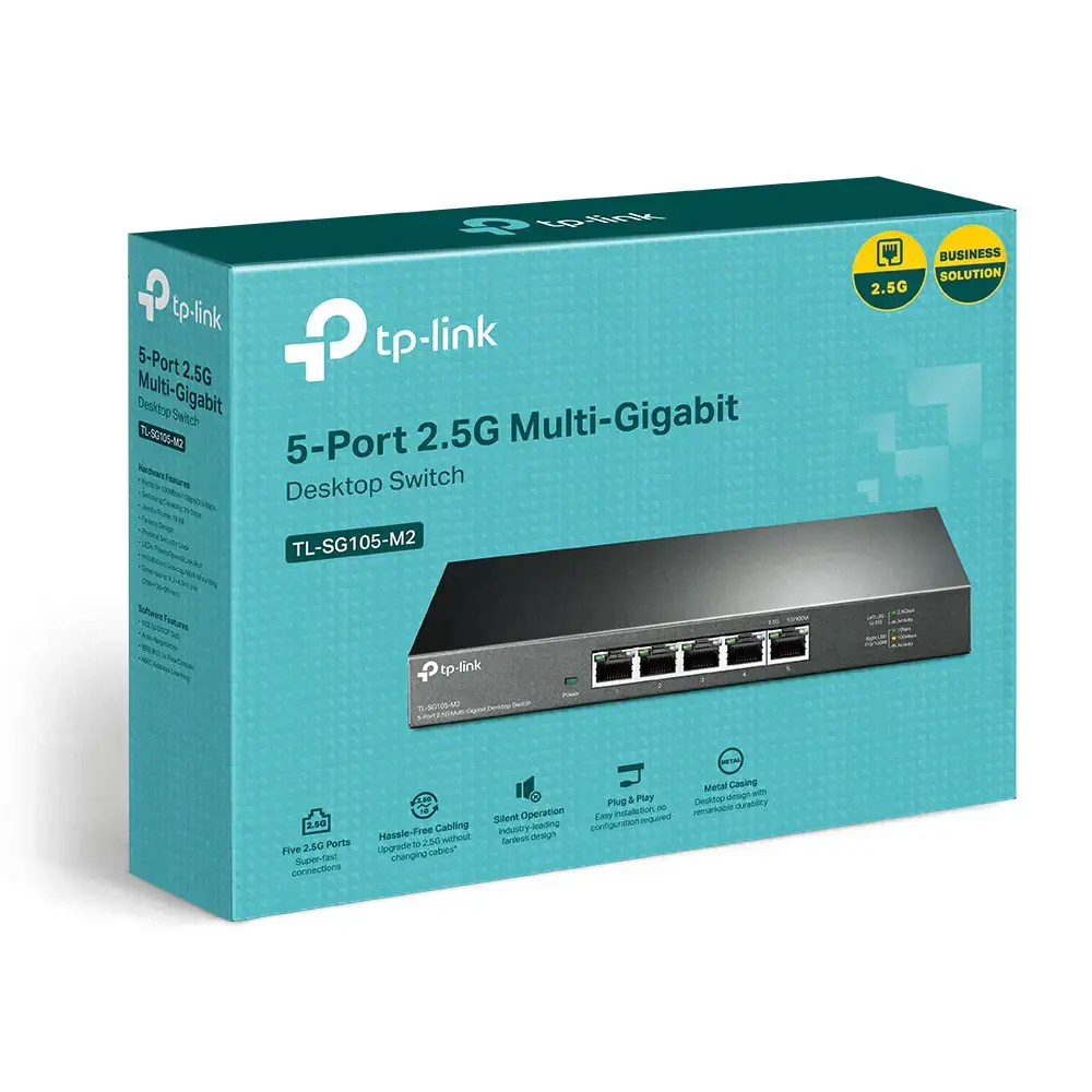 "TP-Link" 5 prievadų 2.5G stalinis komutatorius, nevaldomas, 2.5G Ethernet (100/1000/2500)