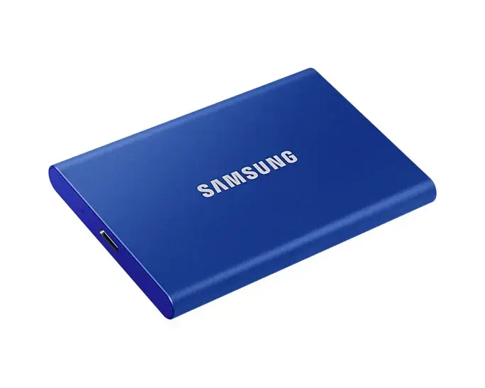 "Samsung" nešiojamasis SSD T7, 1000 GB, C tipo USB, 3.2 Gen 2 (3.1 Gen 2), 1050 MB/s, apsauga nuo slaptažodžio, mėlynas