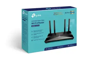 TP-Link Archer AX1500, "Wi-Fi 6" (802.11ax), dviejų dažnių (2,4 GHz / 5 GHz), Ethernet LAN, 4G, juodas, stalinis maršrutizatorius