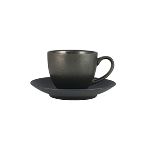 Puodelis TERREA, su lėkštute, porcelianas, 200 ml, D 8,5 cm, H 7 cm, vnt